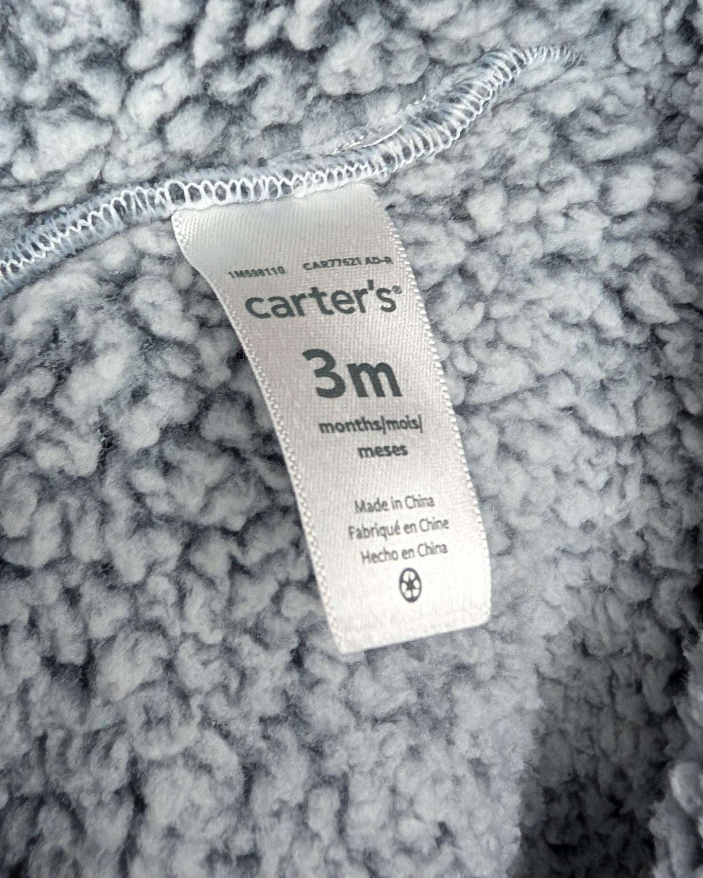 Carter’s Sherpa Fleece Bunting Suit – 0–3M