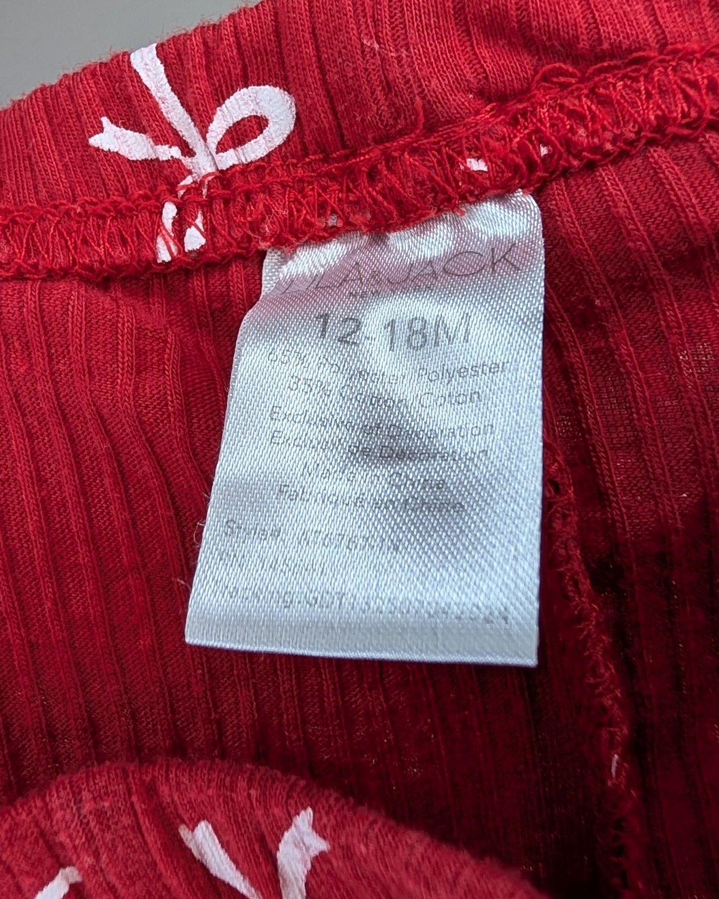 Lila & Jack Ribbed Flare Bow Leggings – 12–18M