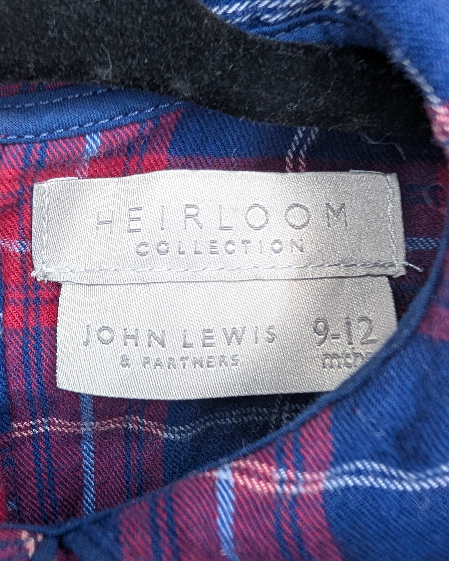 John Lewis Heirloom Plaid Dress – 9–12M