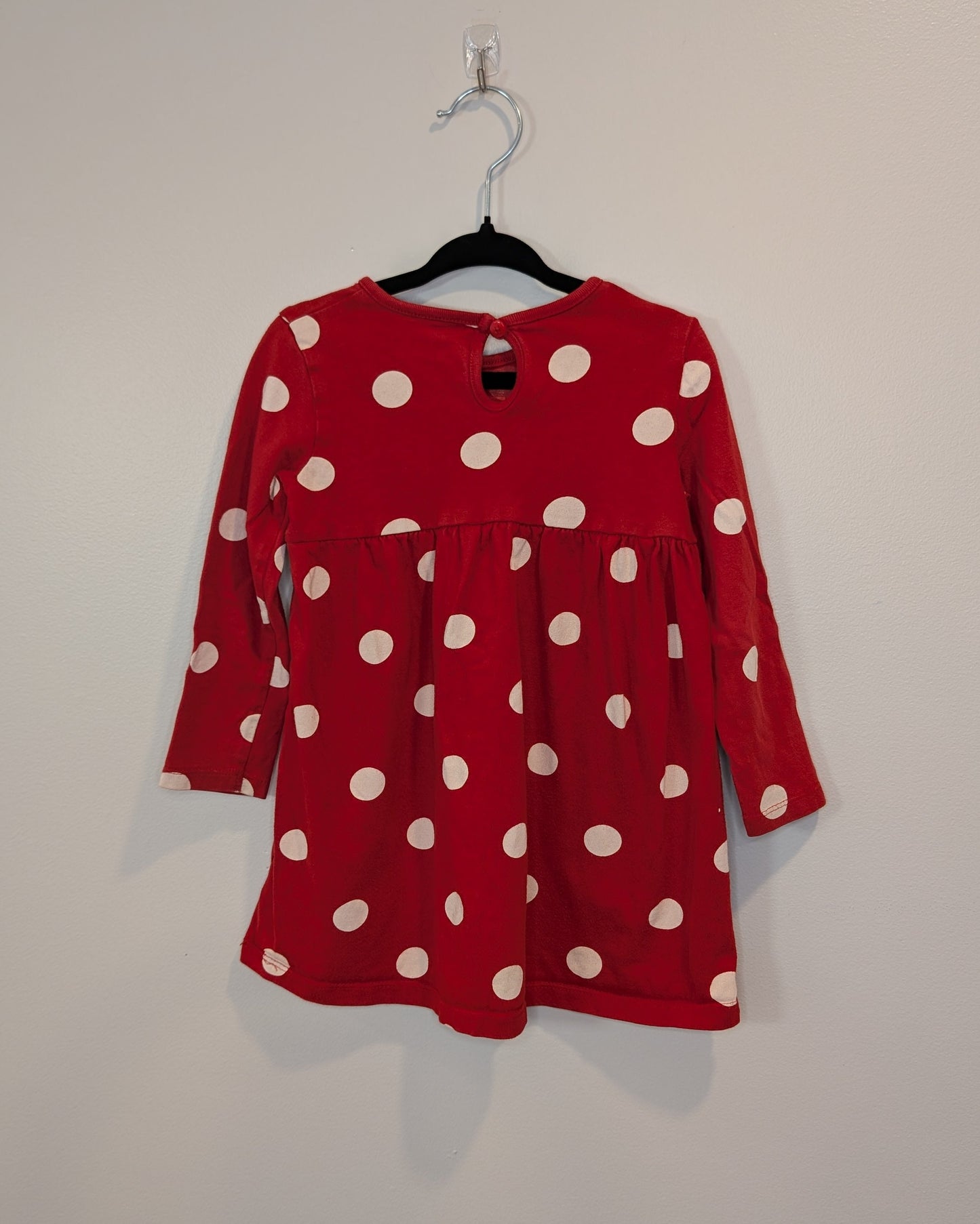 Fred & Flo Reindeer Polka Dot Jersey Dress – 18–24M