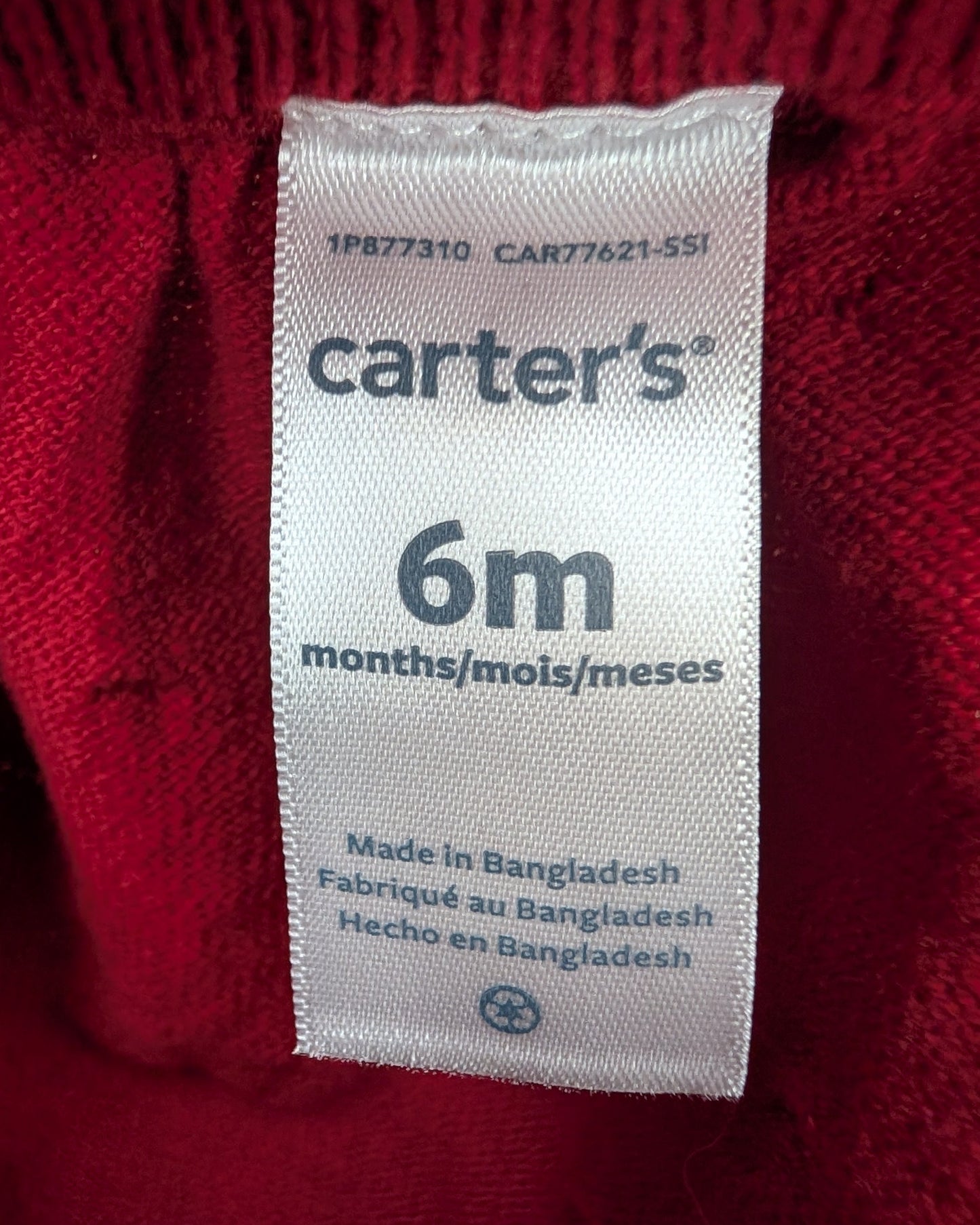 Carter’s Ruffle-Strap Overall Dress – 3–6M