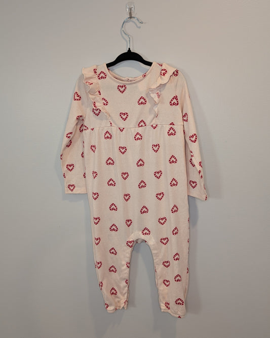 Joe Fresh Candy Cane Heart Romper – 18–24M