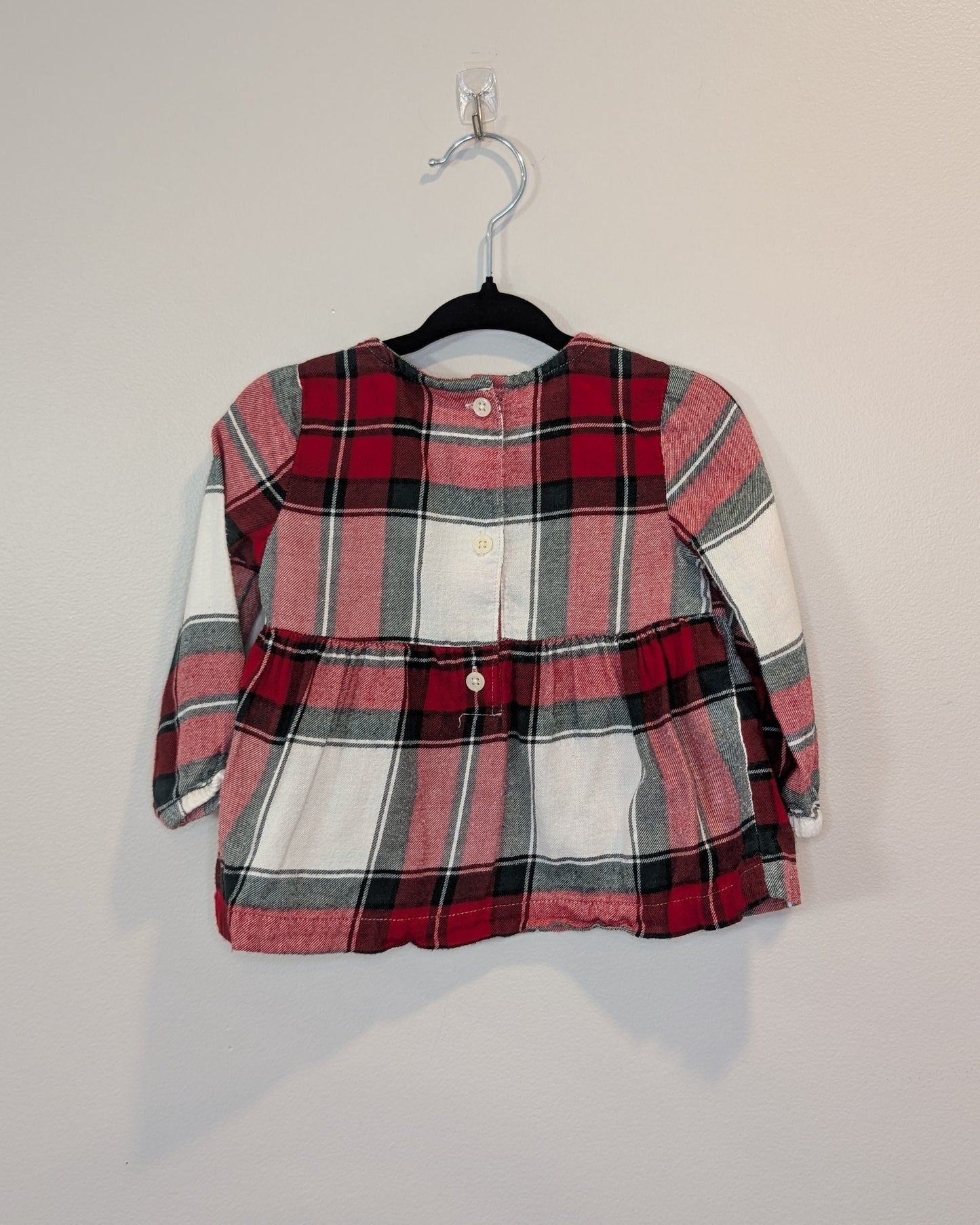 Carter’s Plaid Holiday Long-Sleeve Top – 12M