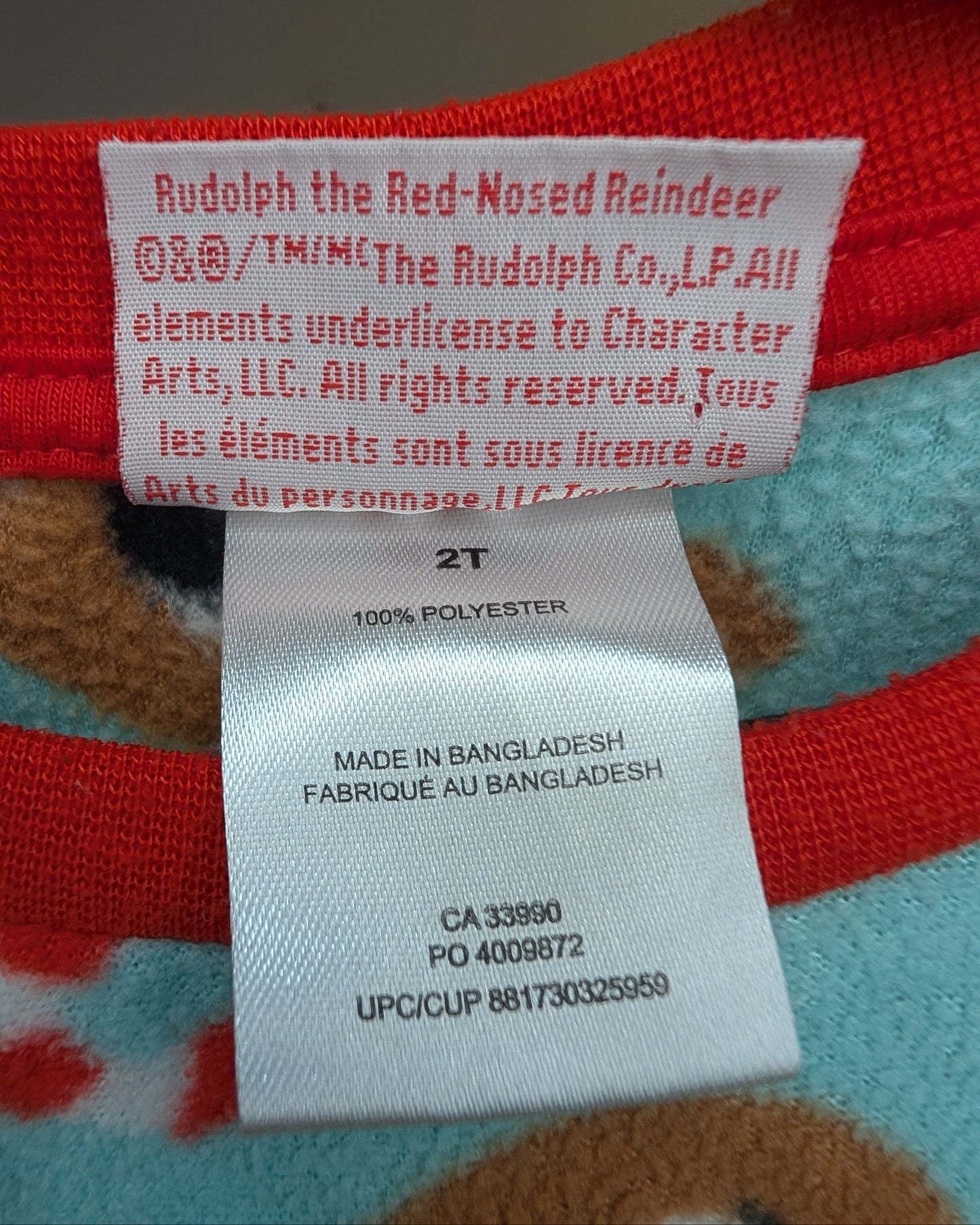 Rudolph Fleece Holiday Pajama Set – 2T