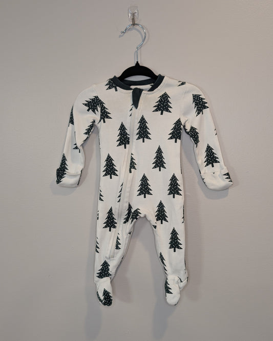 ZippyJamz Christmas Tree Organic Cotton Sleeper – 0–3M
