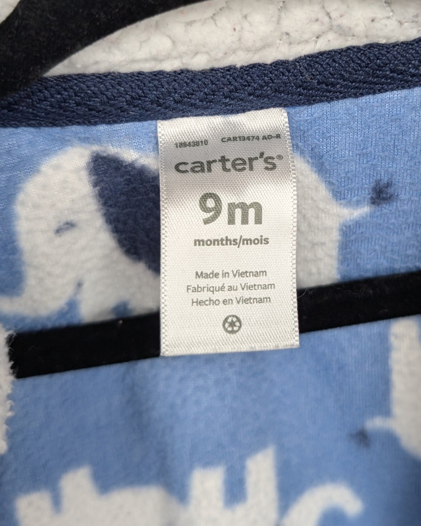 Carter’s Fleece Elephant Bunting Suit – 6–9M (FWP Eligible)