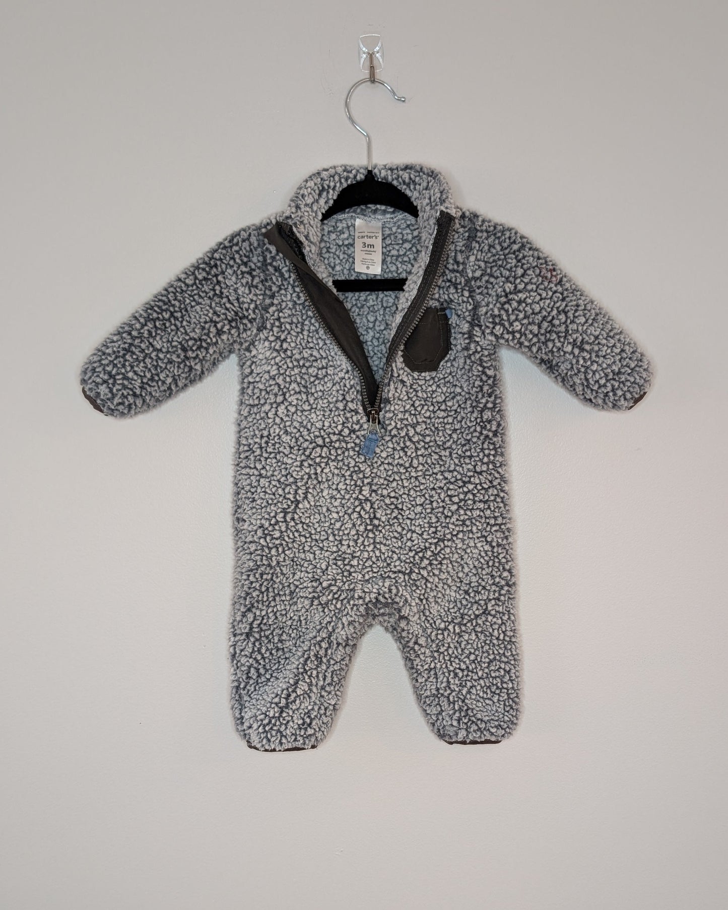 Carter’s Sherpa Fleece Bunting Suit – 0–3M