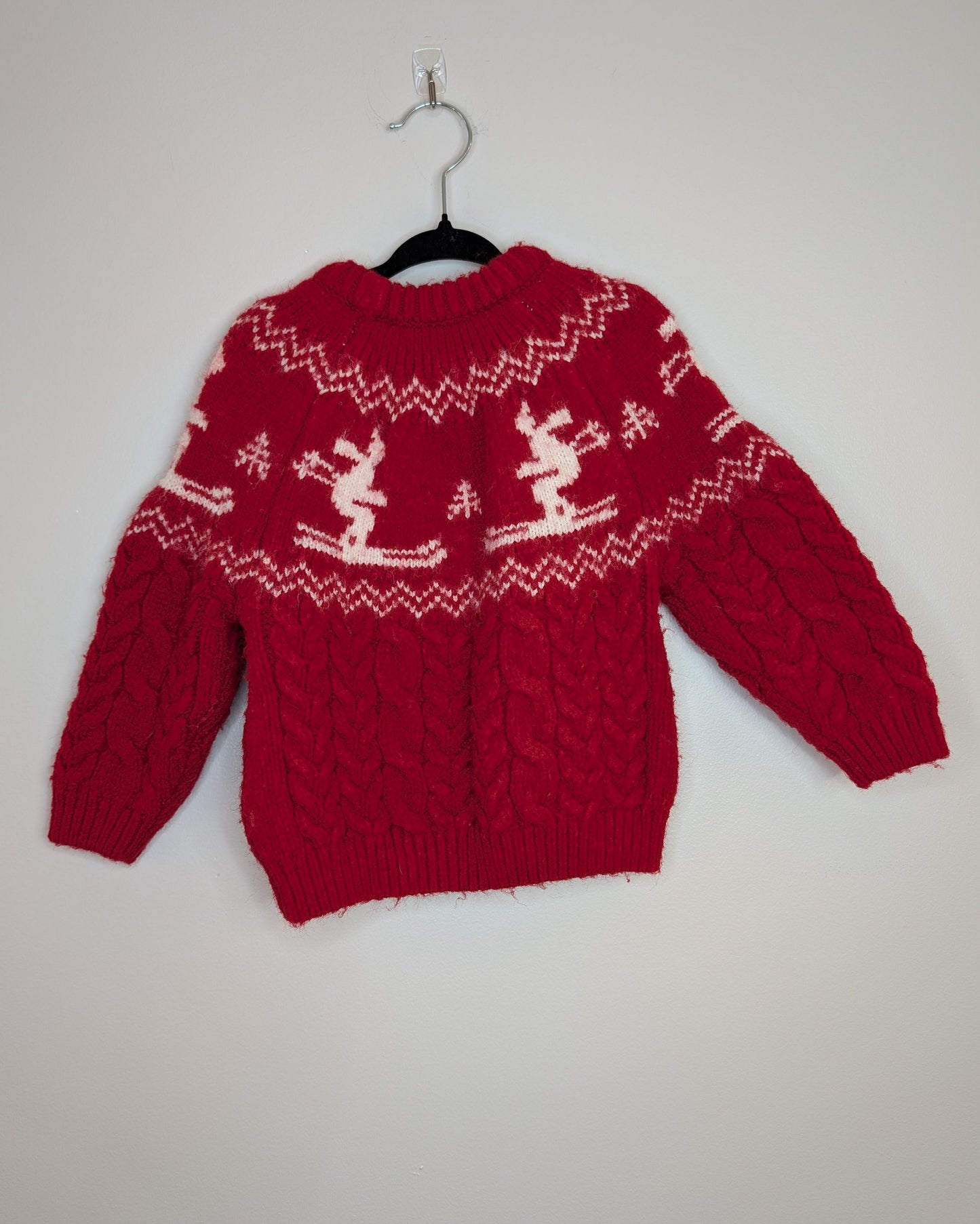 Zara Cable Knit Holiday Skiing Sweater – 2–3Y