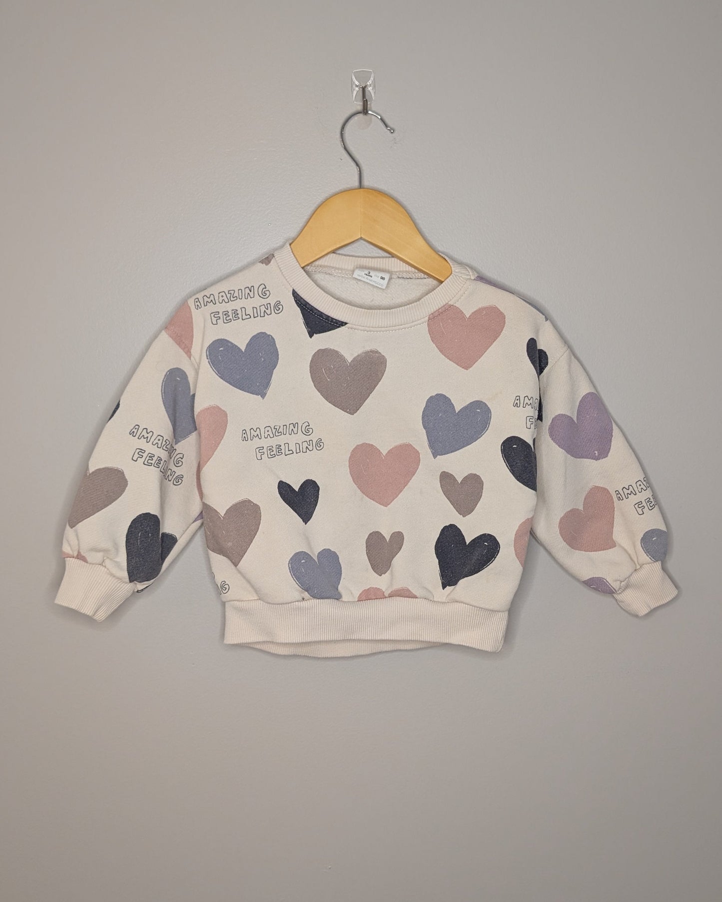 Zara Cream Heart Outfit Set – 3T