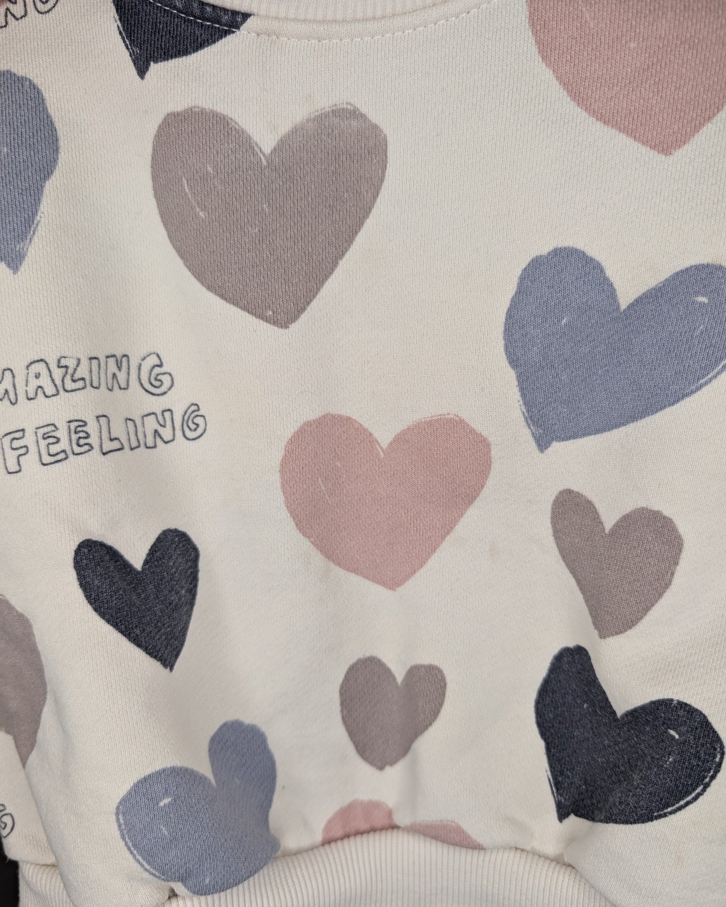 Zara Cream Heart Outfit Set – 3T