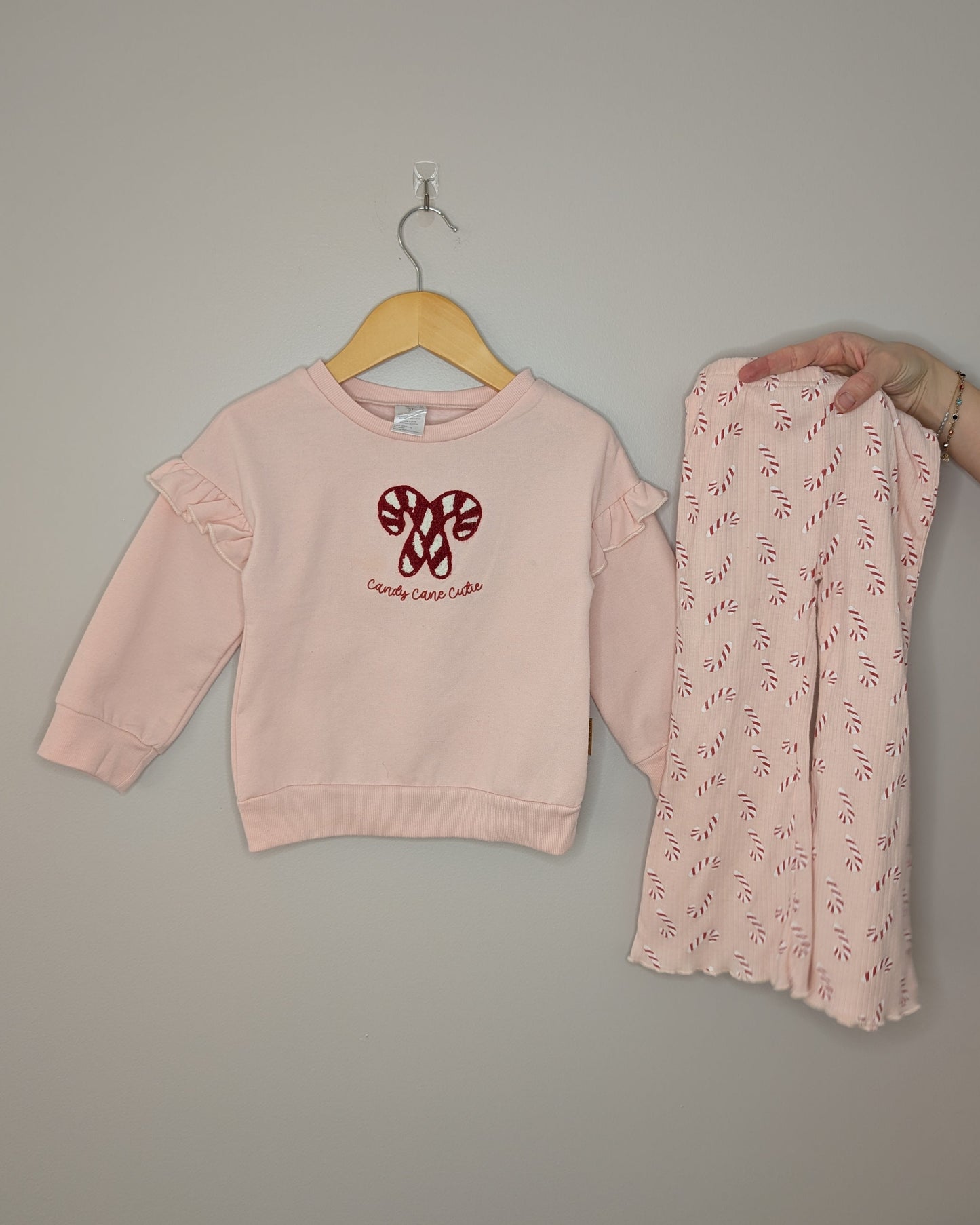 Lila & Jack Candy Cane Christmas Matching Set – 3T