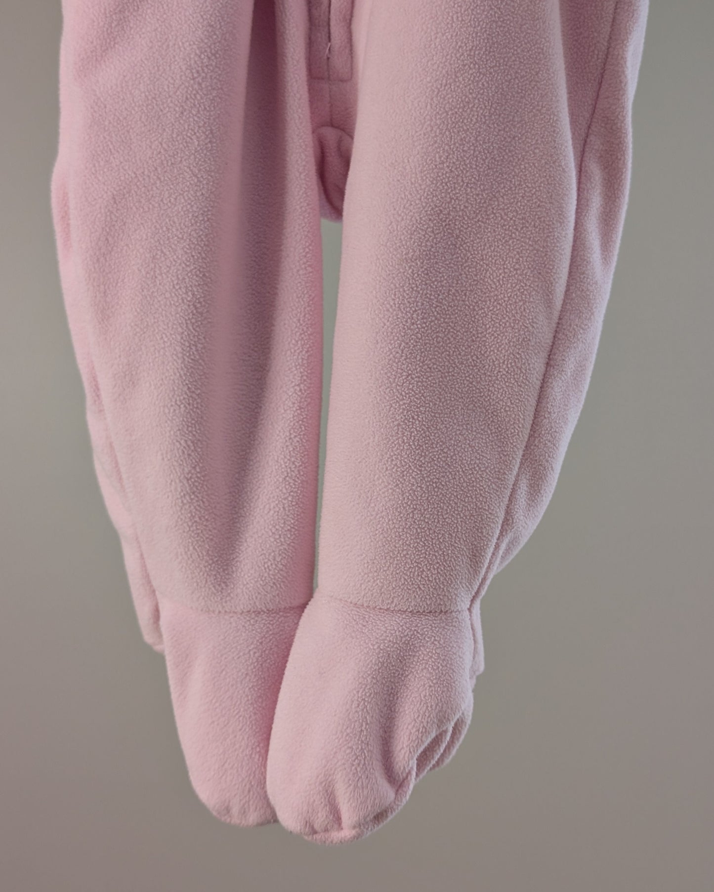 Old Navy Pink Fleece Bunting Suit with Hood Ears – 6–12M