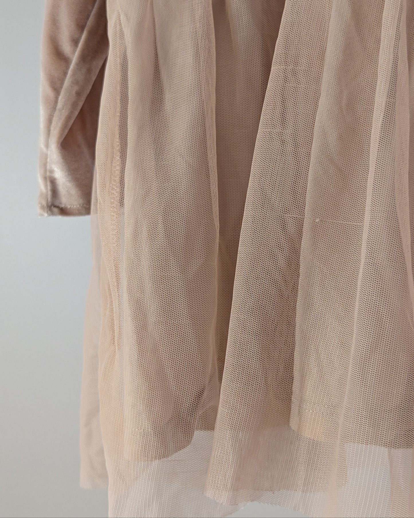 Zara Velour + Tulle Party Dress – 2–3Y