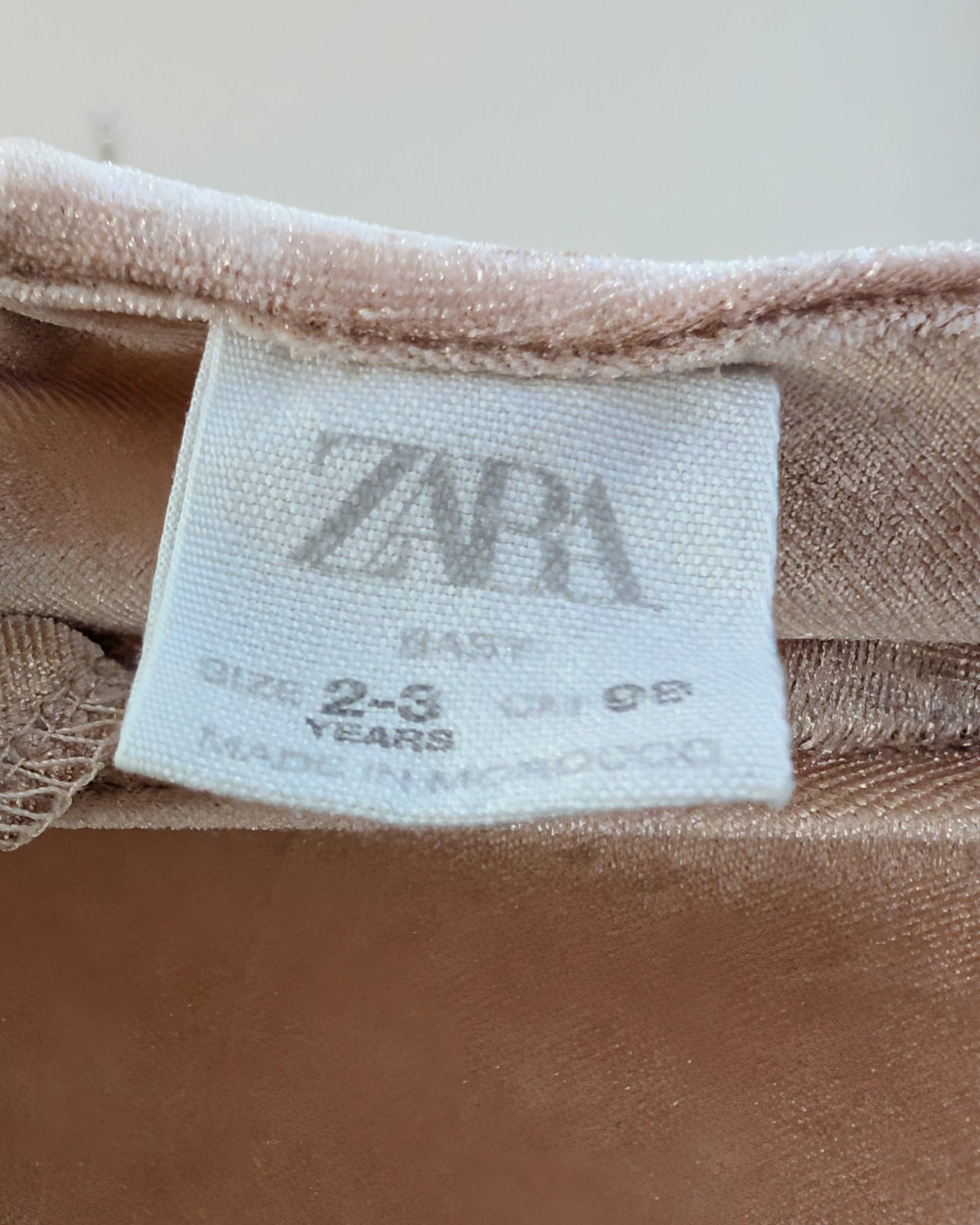 Zara Velour + Tulle Party Dress – 2–3Y