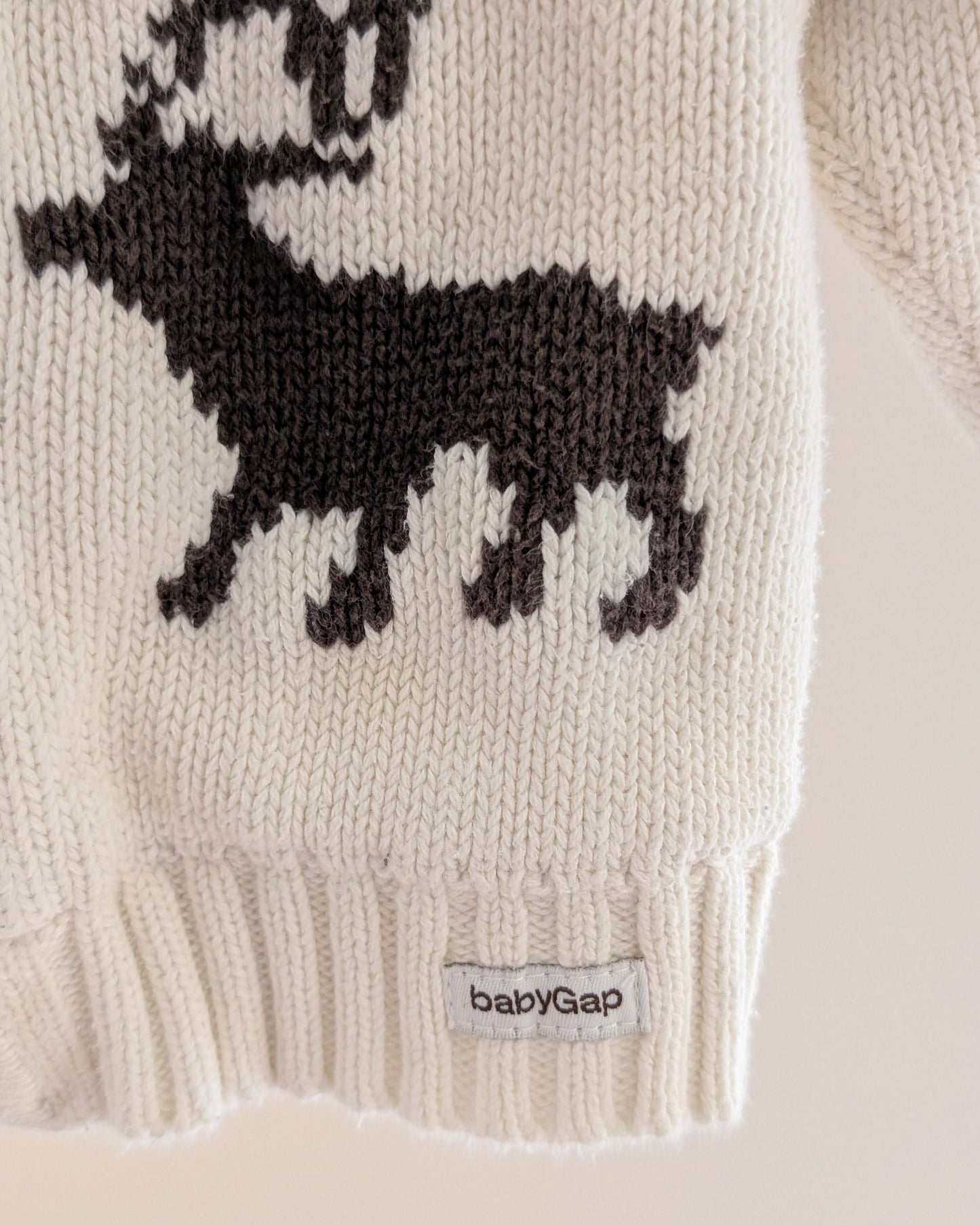 Gap Holiday 2007 Reindeer Fair Isle Zip Sweater - 6–12M