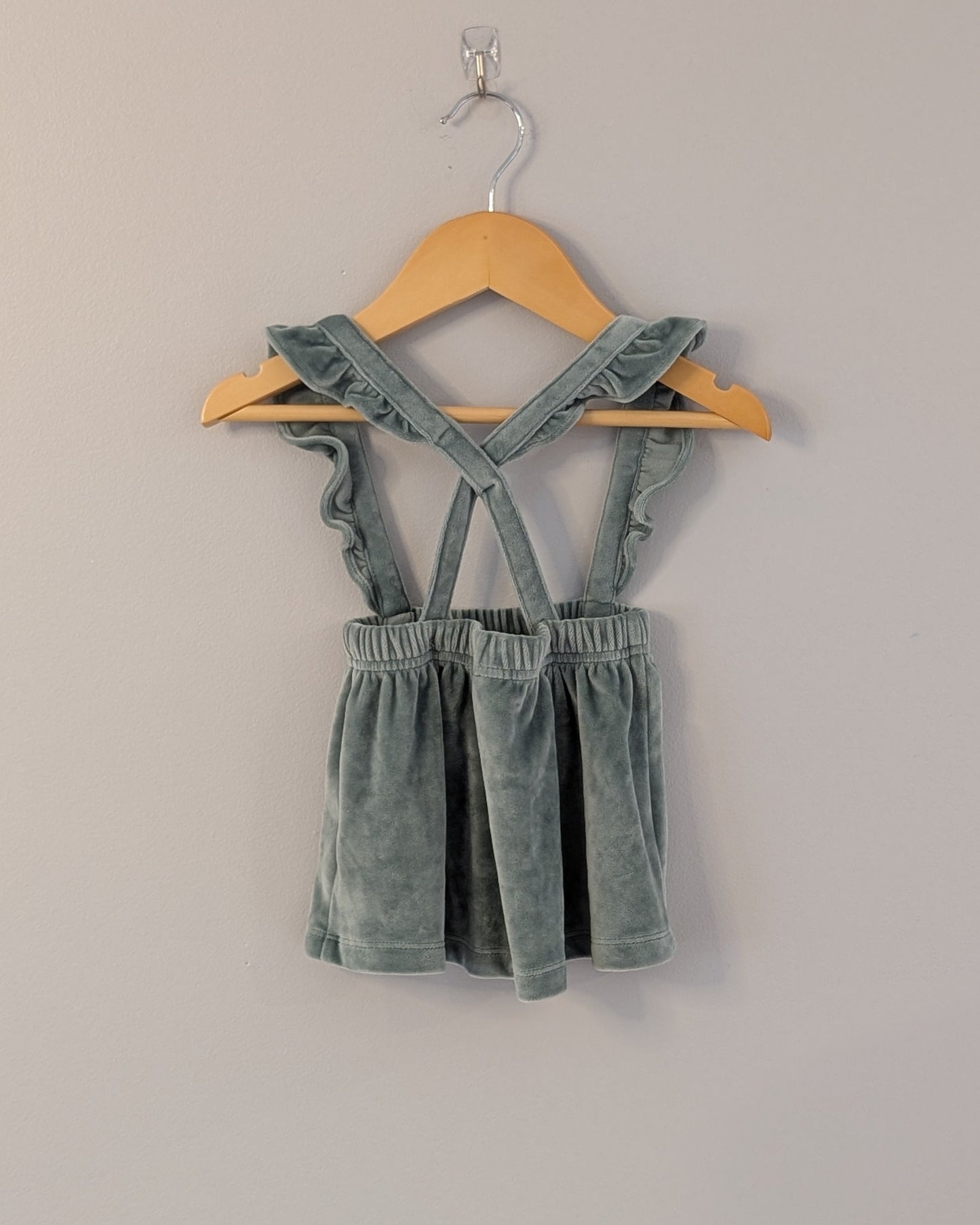 Carter’s Velour Ruffle Suspender Dress – 6M