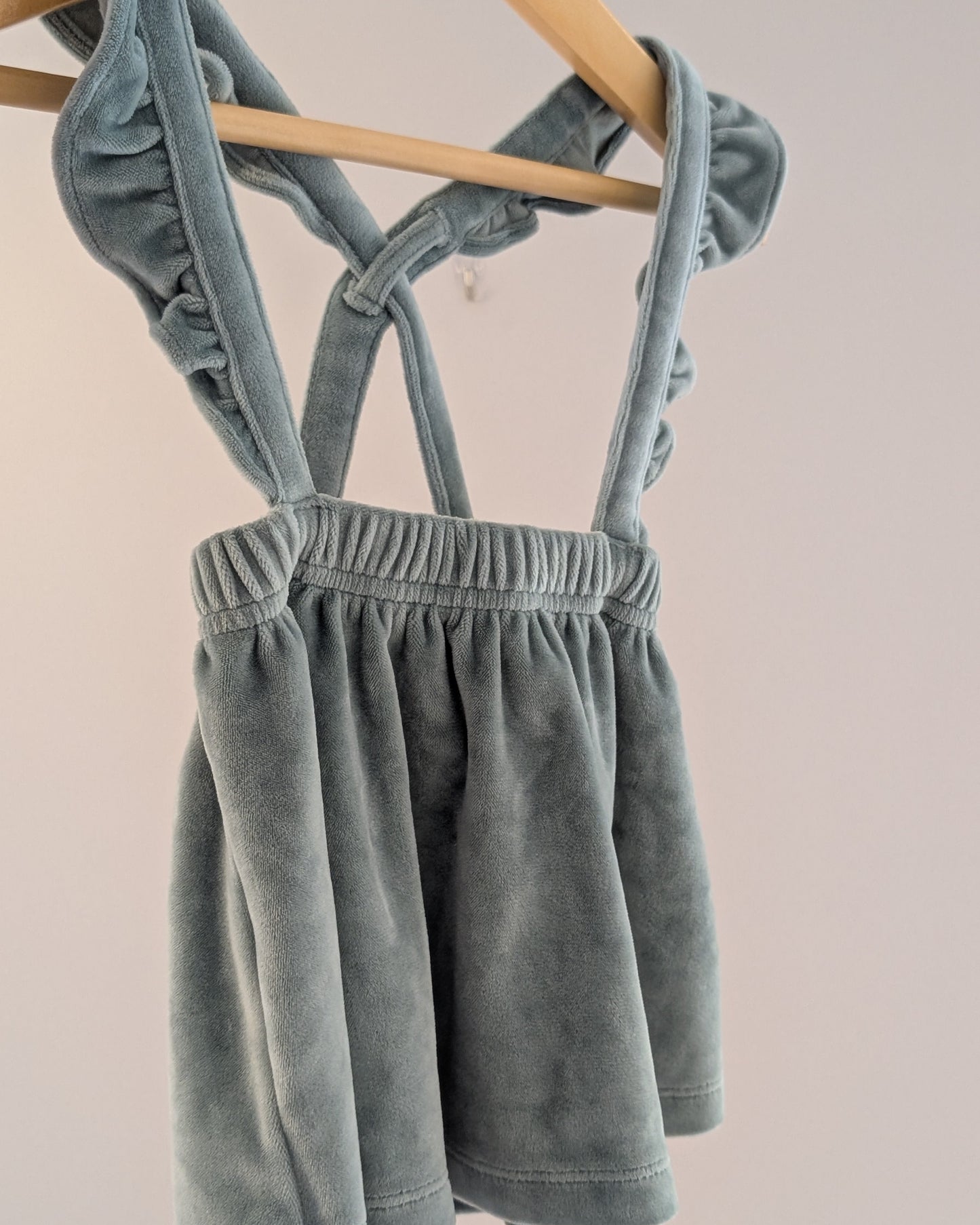 Carter’s Velour Ruffle Suspender Dress – 6M