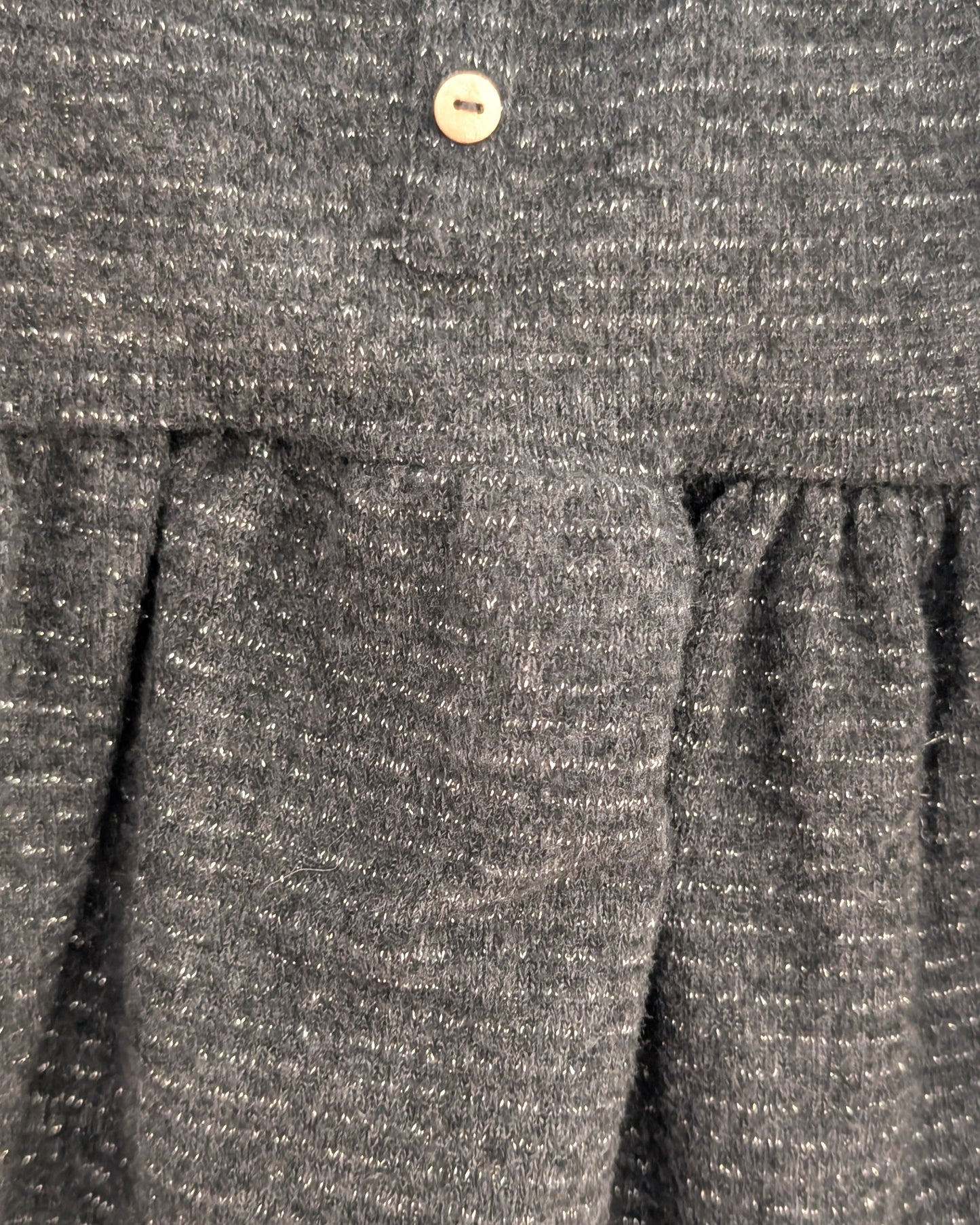 Zara Baby Metallic Knit Peplum Top – 6–9M