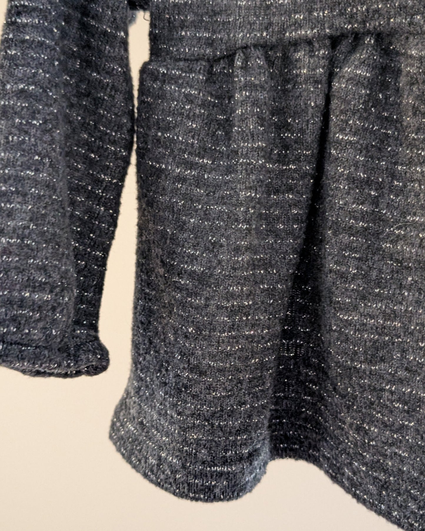 Zara Baby Metallic Knit Peplum Top – 6–9M