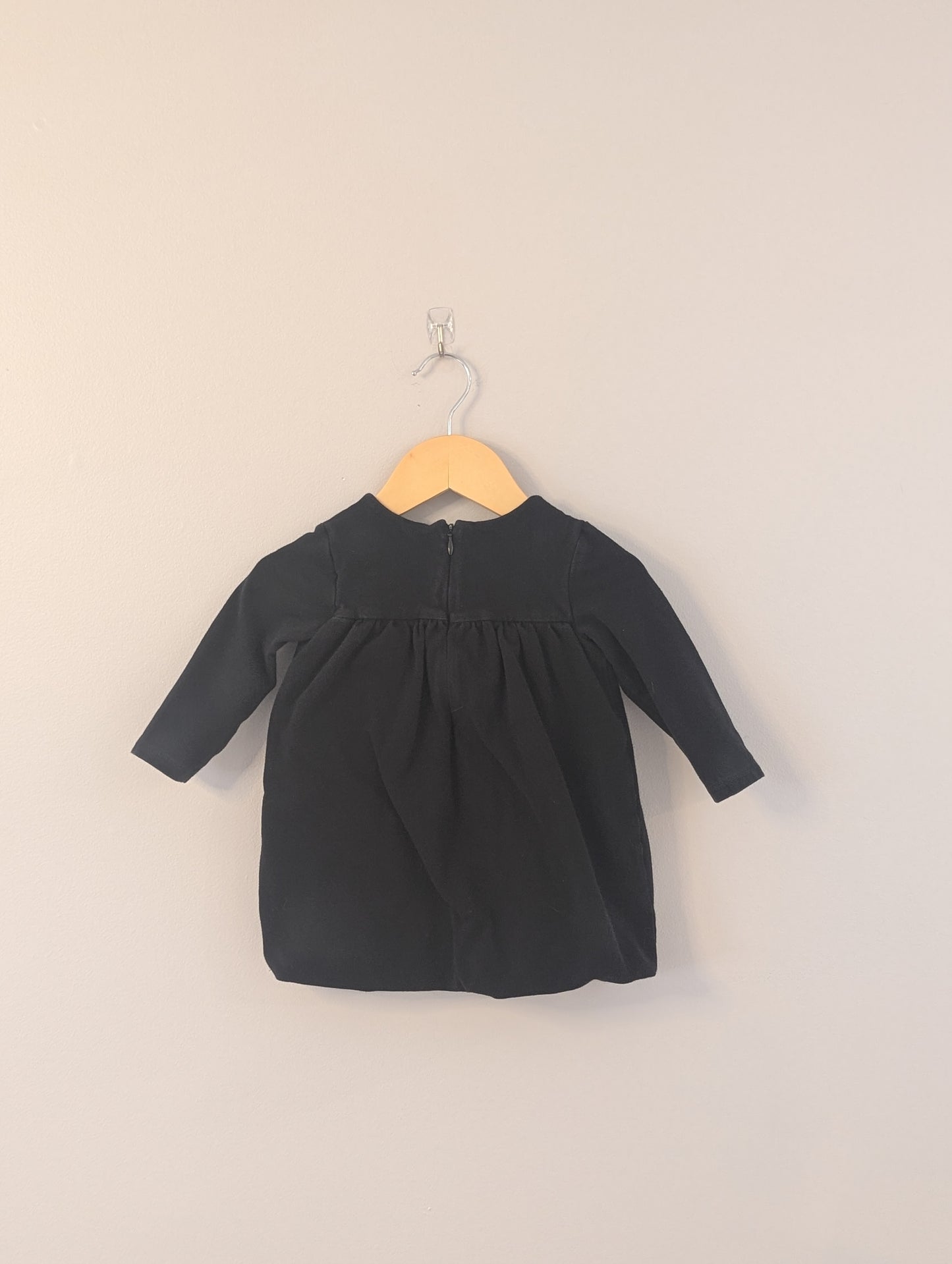 Gap Black Bow Long Sleeve Dress – 6–12M