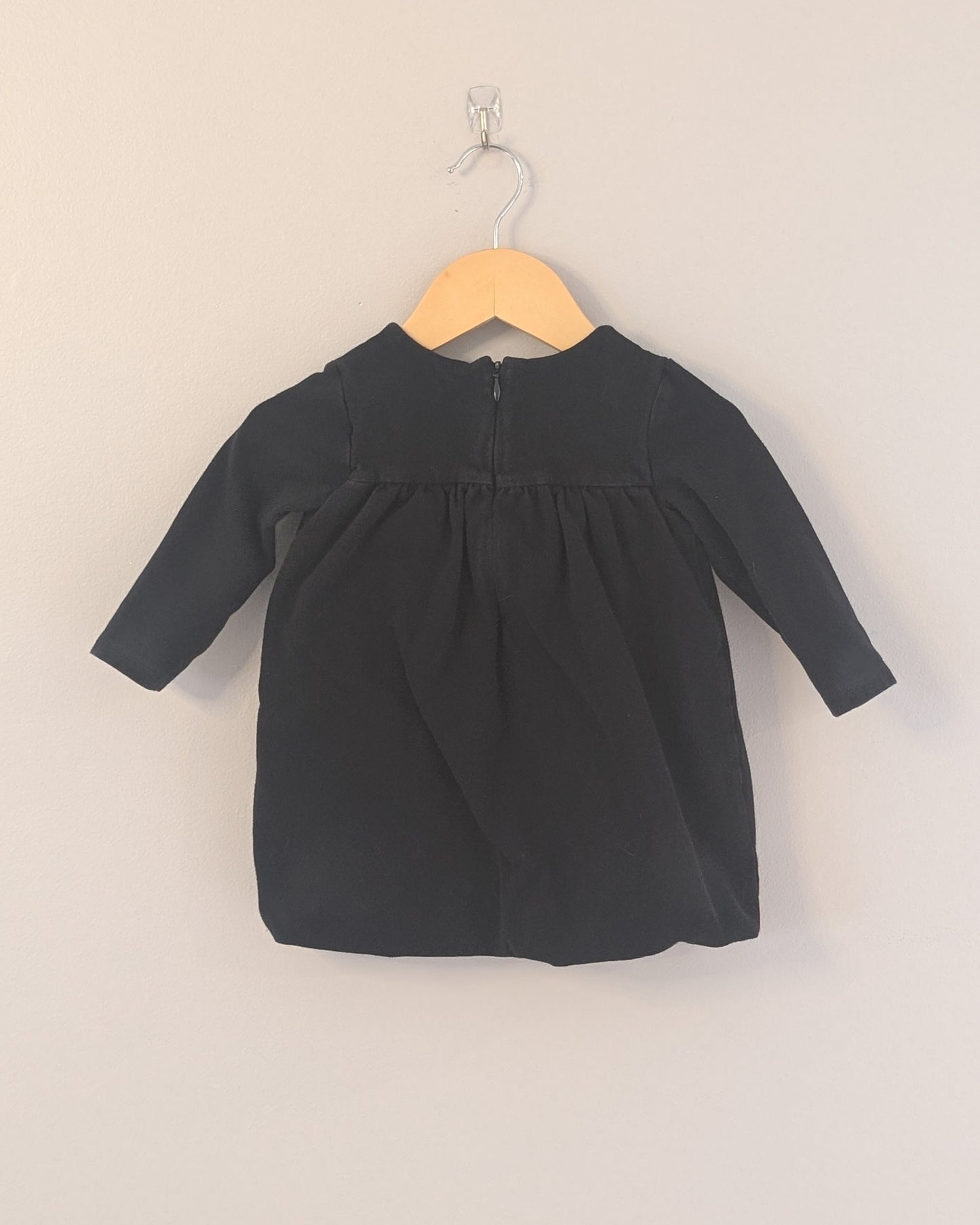 Gap Black Bow Long Sleeve Dress – 6–12M