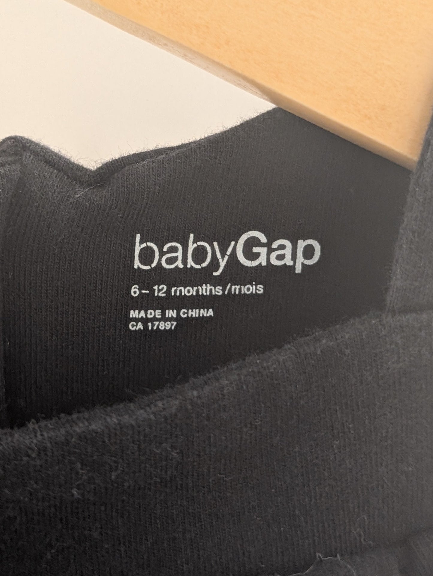Gap Black Bow Long Sleeve Dress – 6–12M
