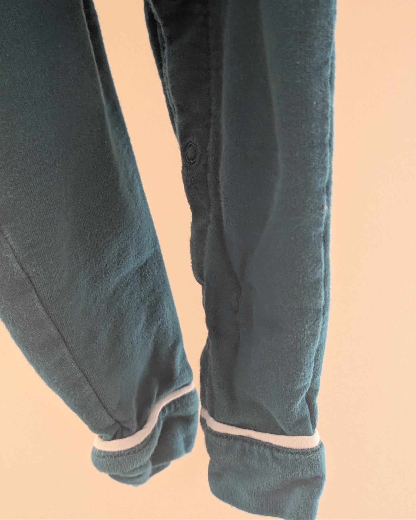 Indigo Baby Teal Cotton Romper – 12–18M (FWP Eligible)