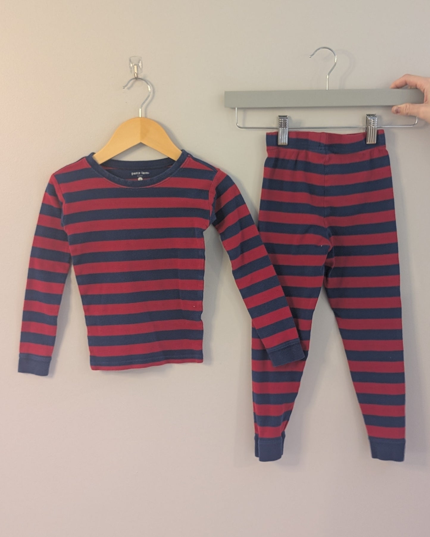Petit Lem Striped 2-Piece Pajama Set – Size 5