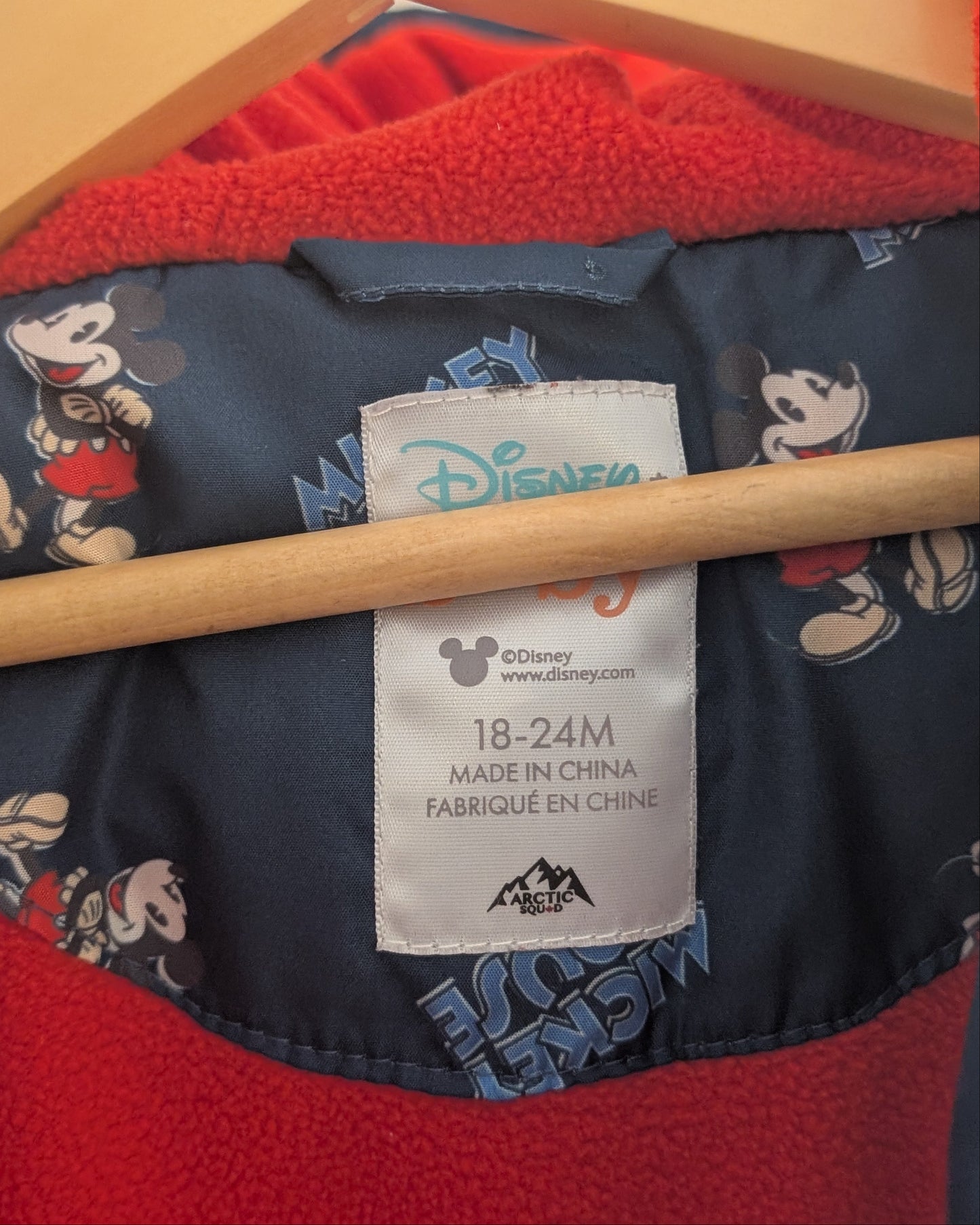 Disney Baby Mickey Mouse Puffer Coat – 18–24M