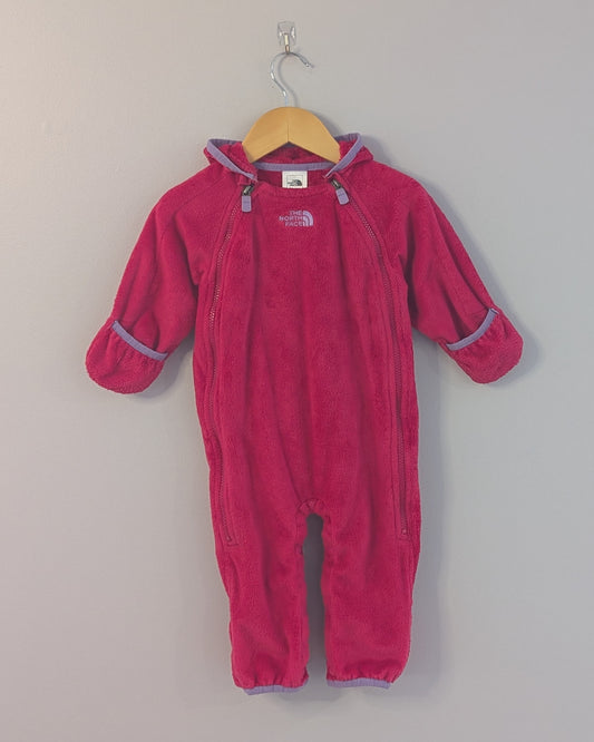 The North Face Pink Fleece Bunting Suit – 6–12M