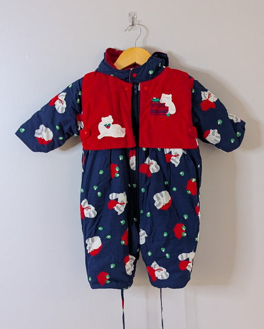 Vintage 90s Marèse Snowsuit with Booties – 12M (P’tits Brigands)