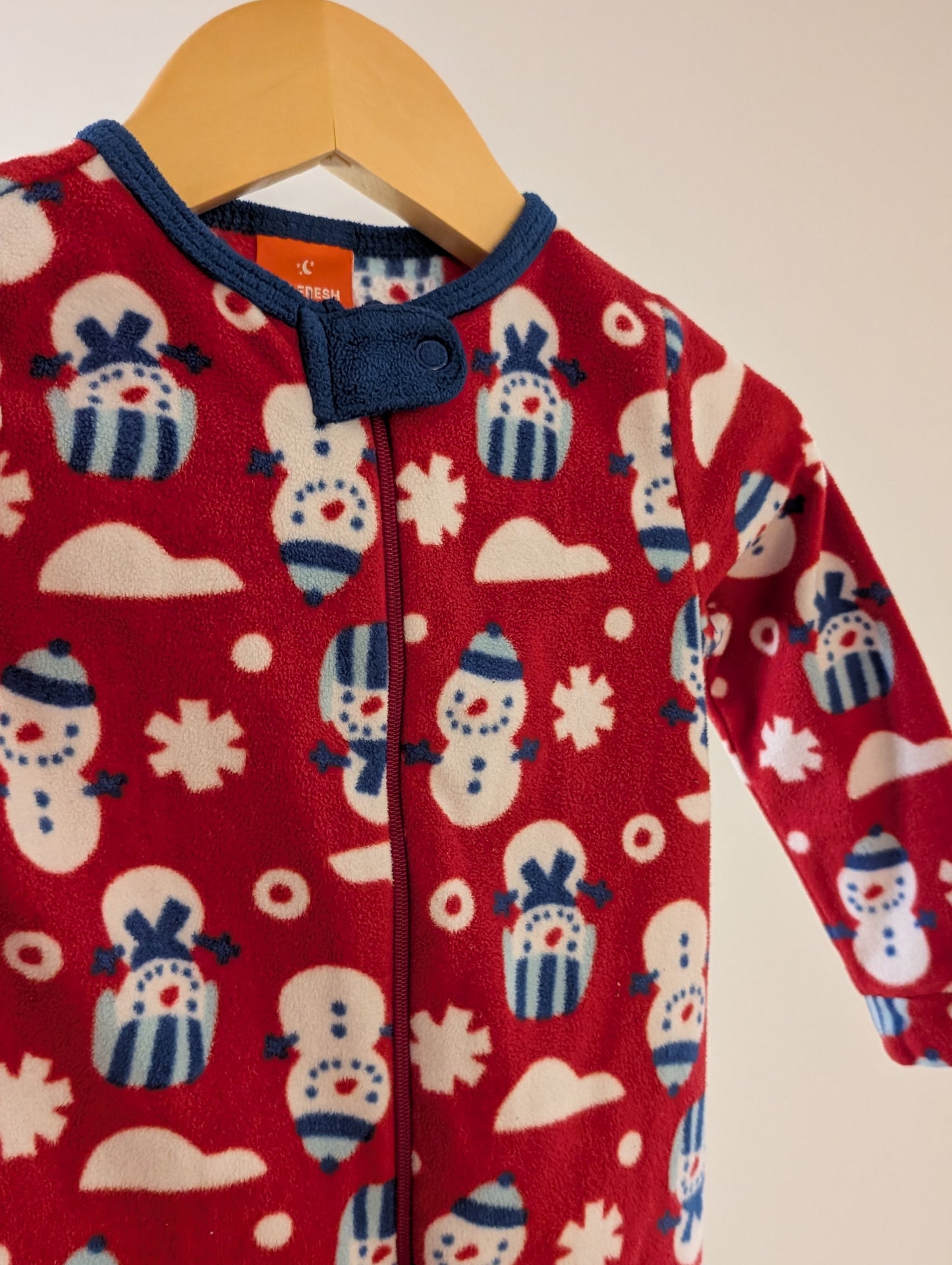 Joe Fresh Snowman Fleece Footed Sleeper – 12–18M