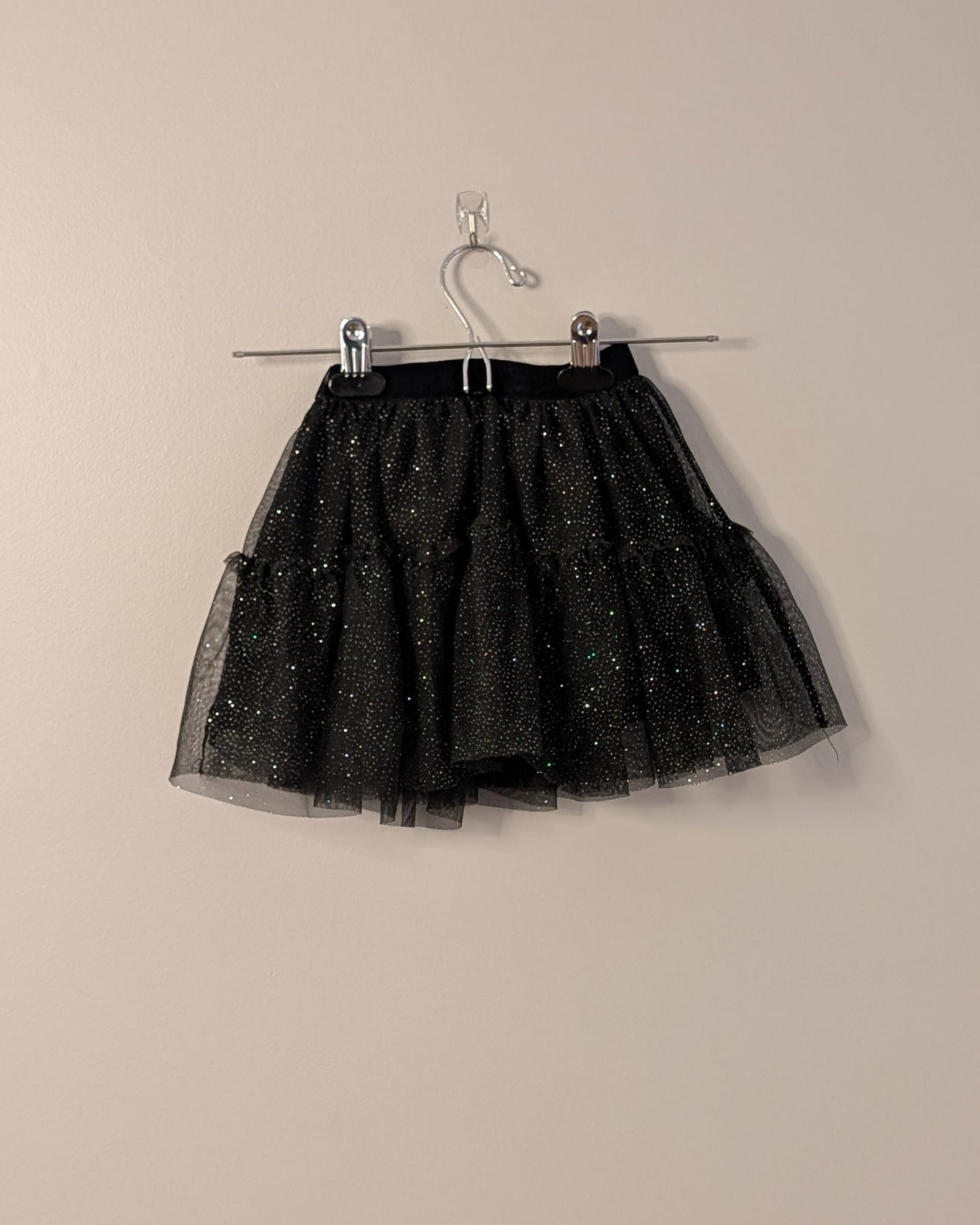 H&M Black Glitter Tulle Skirt – 3–4T
