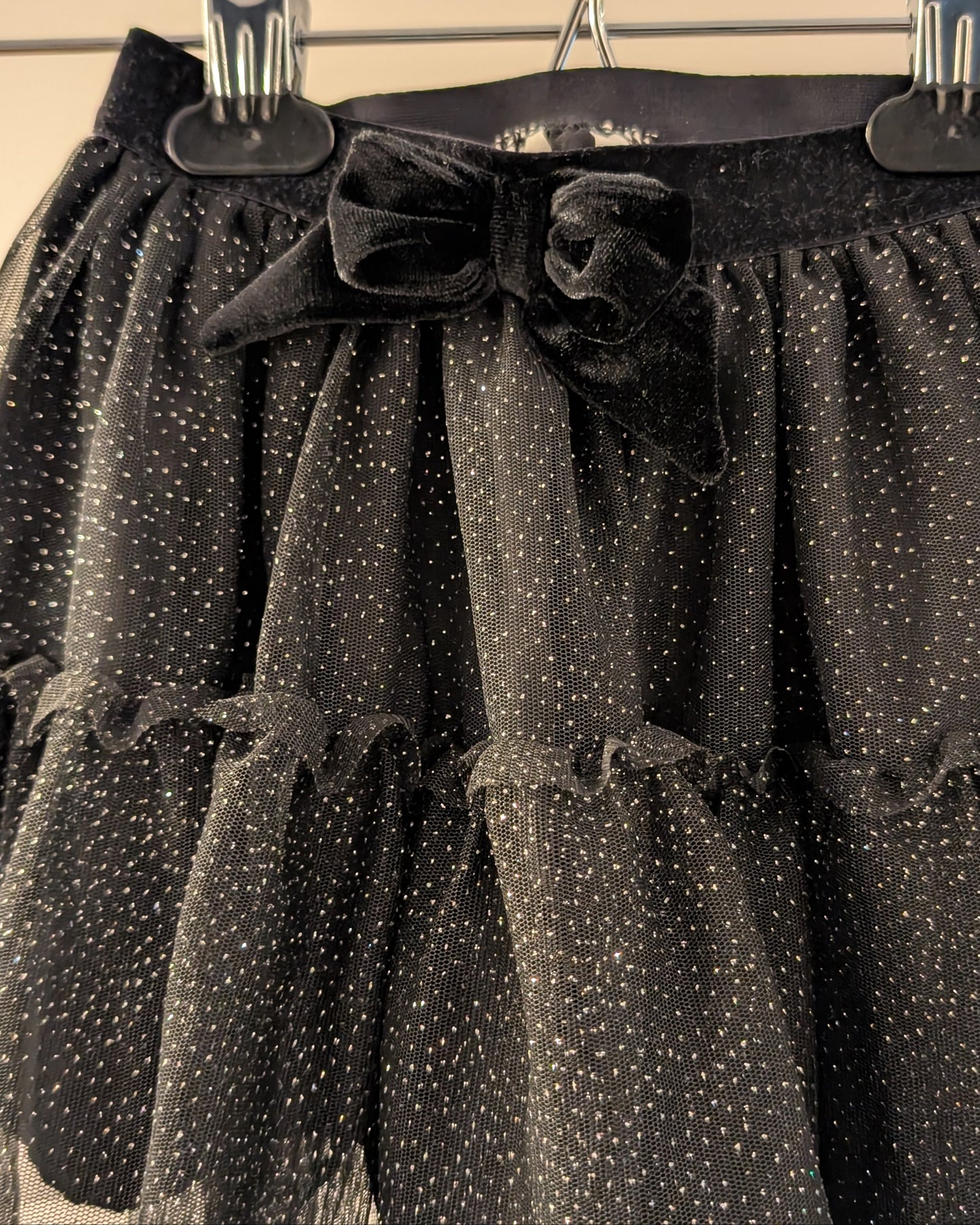 H&M Black Glitter Tulle Skirt – 3–4T