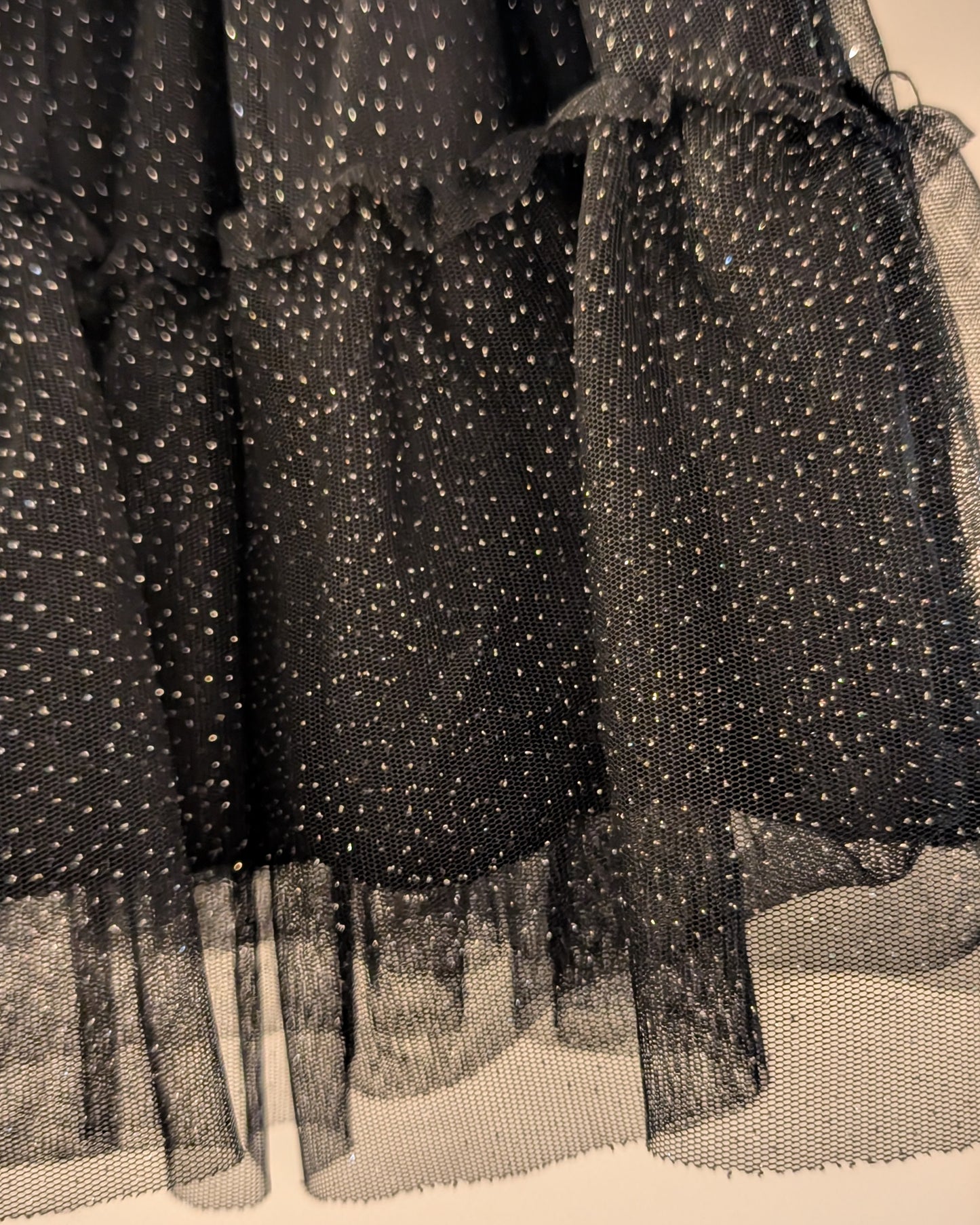 H&M Black Glitter Tulle Skirt – 3–4T