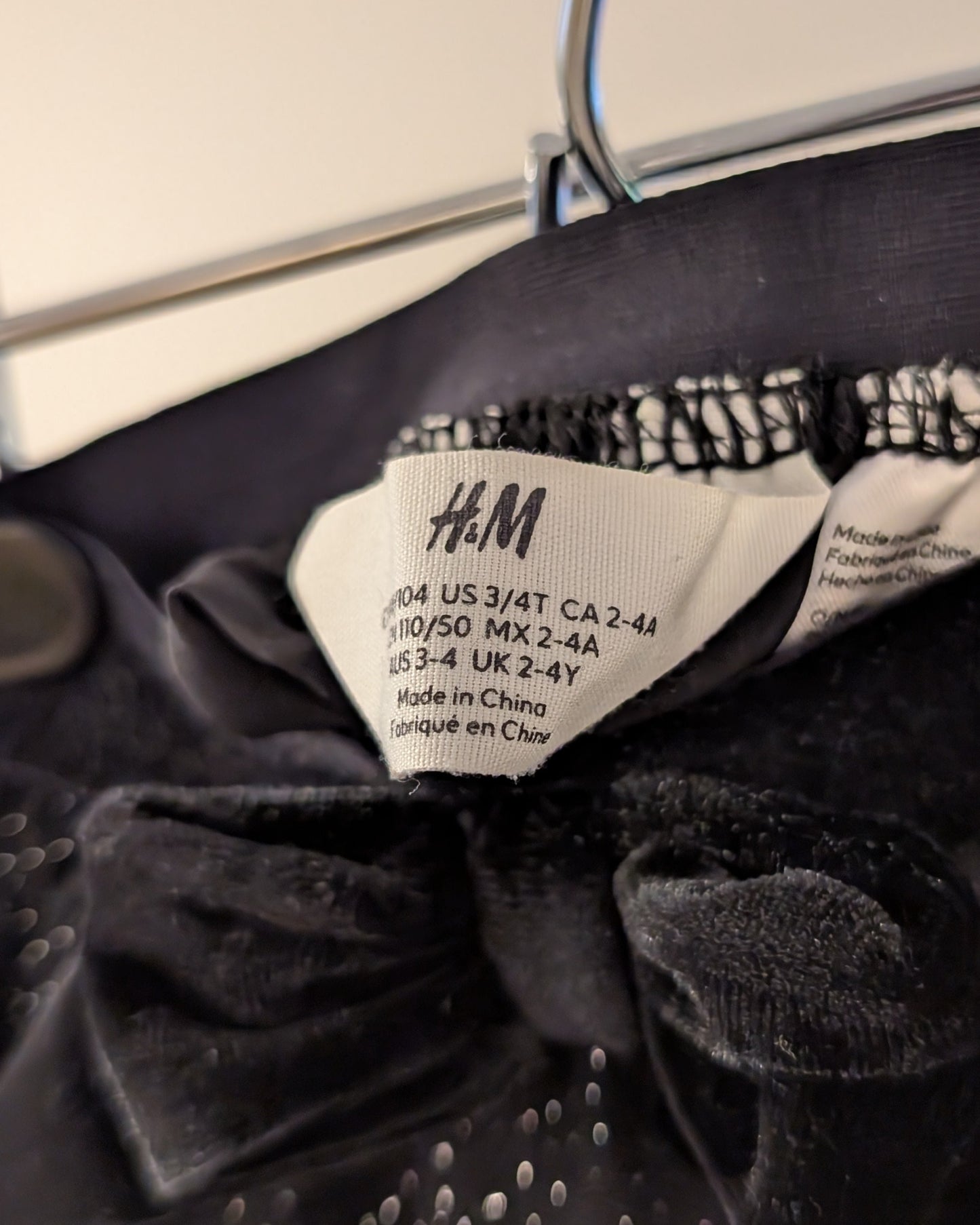 H&M Black Glitter Tulle Skirt – 3–4T