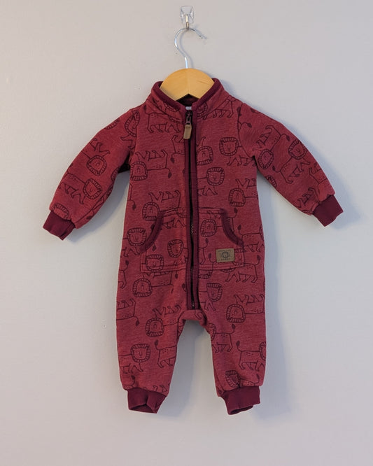 Carter’s Fleece Bunting Suit – Lion Print – 3M & 6M