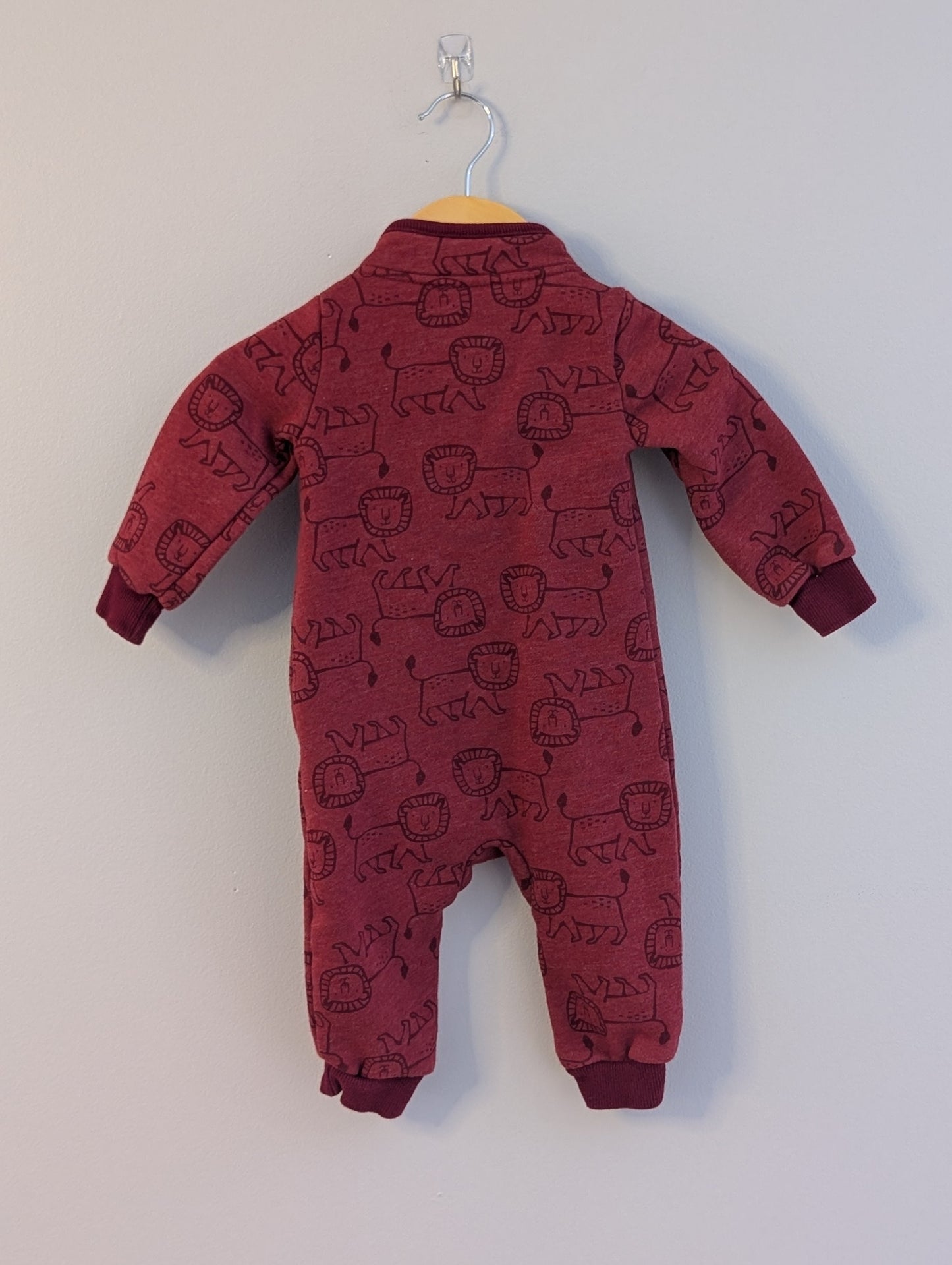 Carter’s Fleece Bunting Suit – Lion Print – 3M & 6M