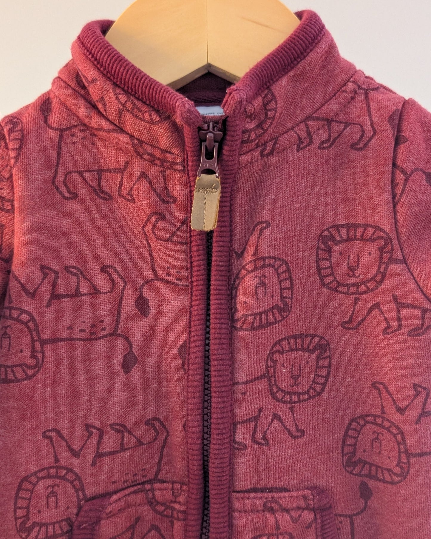 Carter’s Fleece Bunting Suit – Lion Print – 3M & 6M