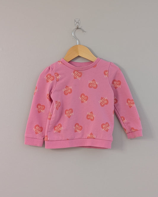 Joe Fresh Love Heart Crew Neck - 18-24M
