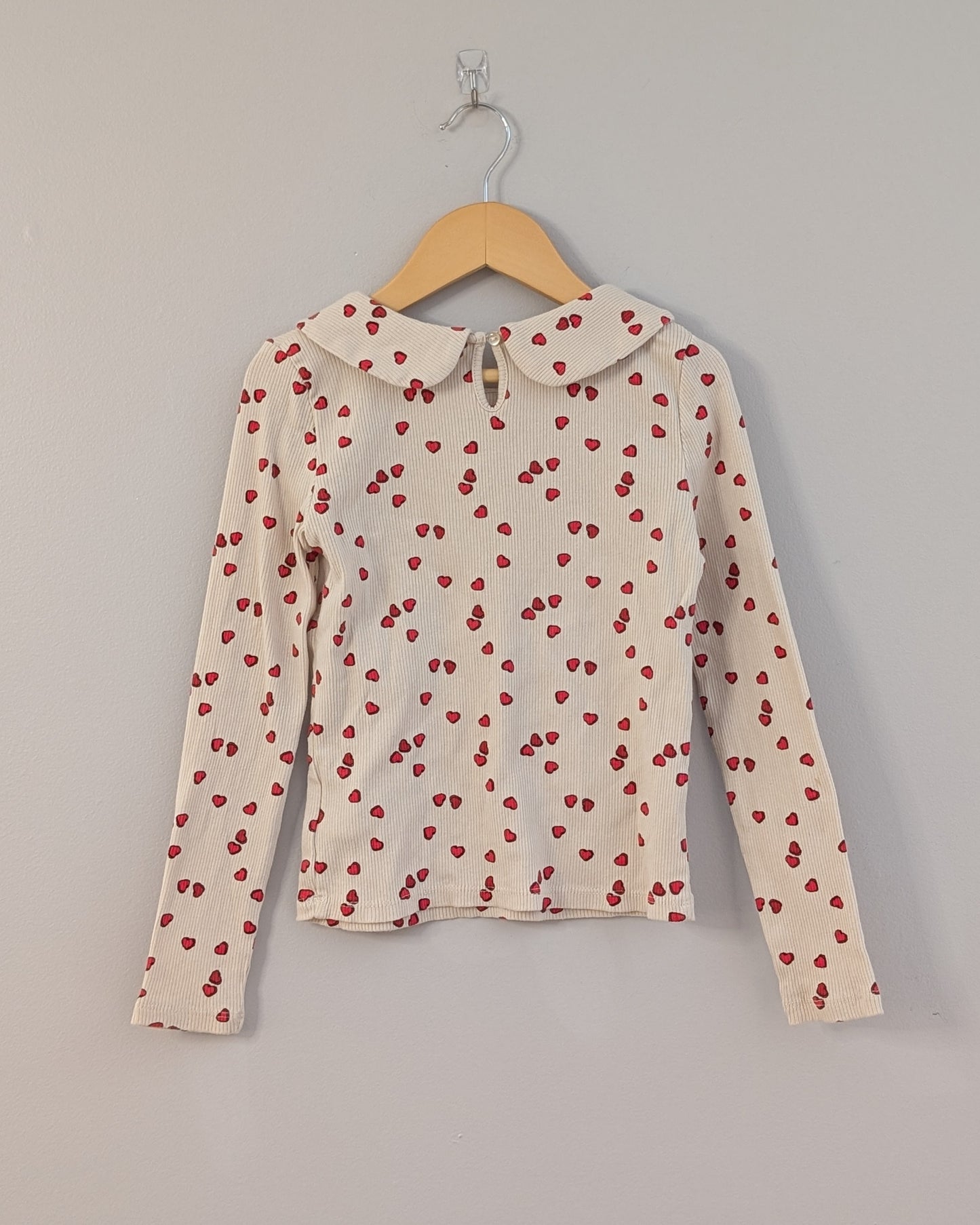 H&M Ribbed Heart Print Top - 6X/7