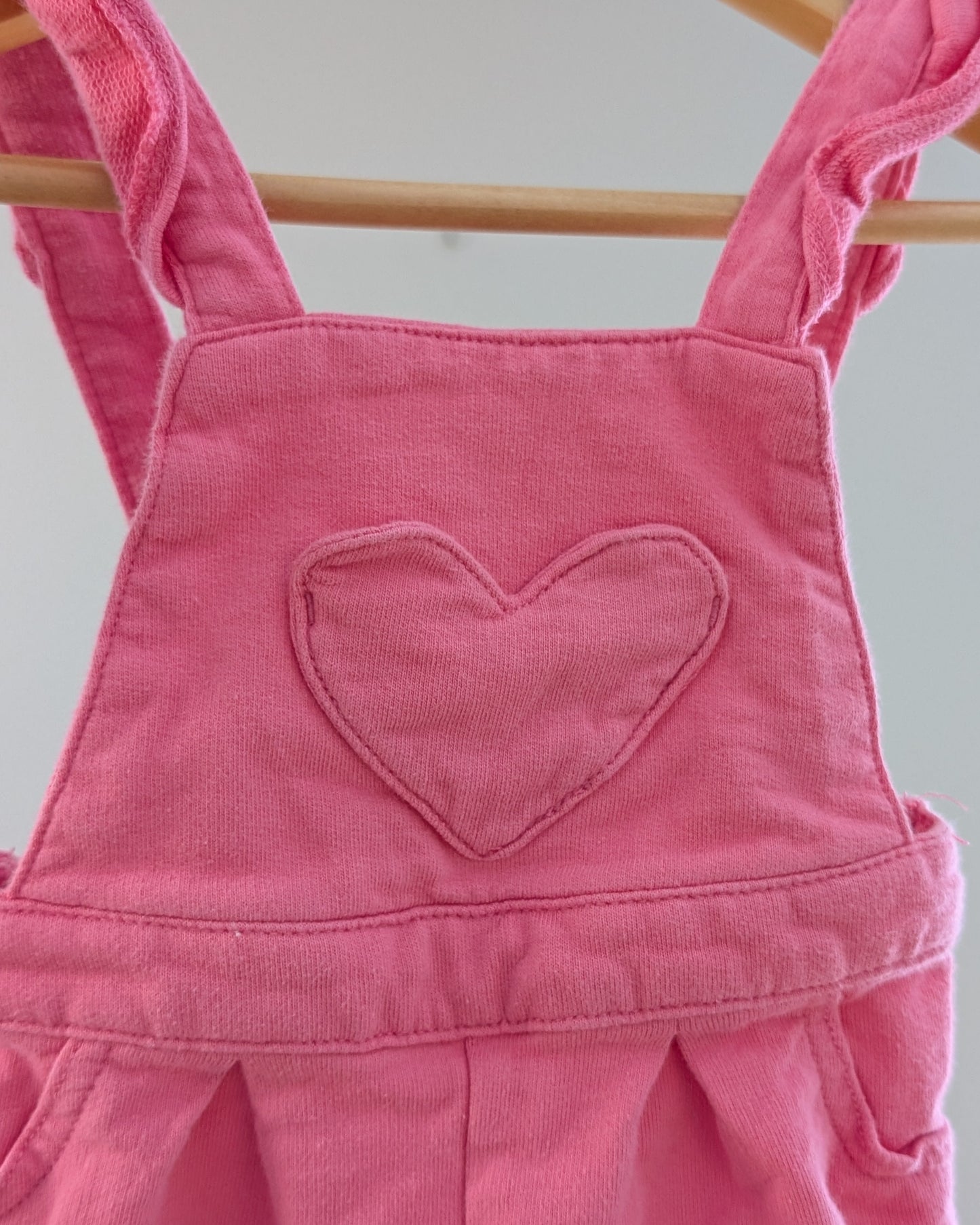 Carter's Pink Heart Pocket Shortalls