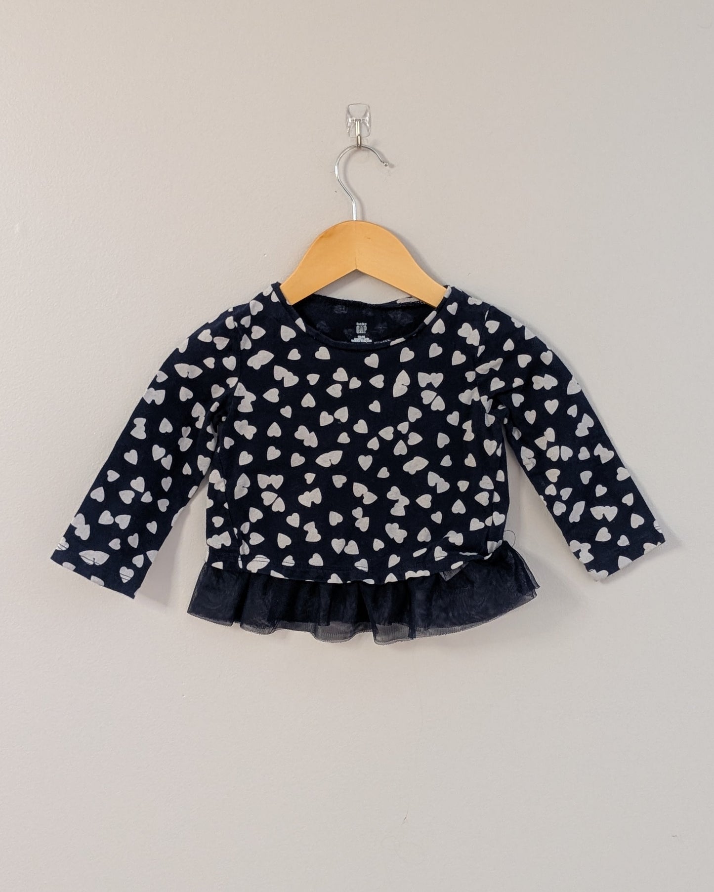 Gap Heart Print Navy Top & Leggings Set - 18-24M