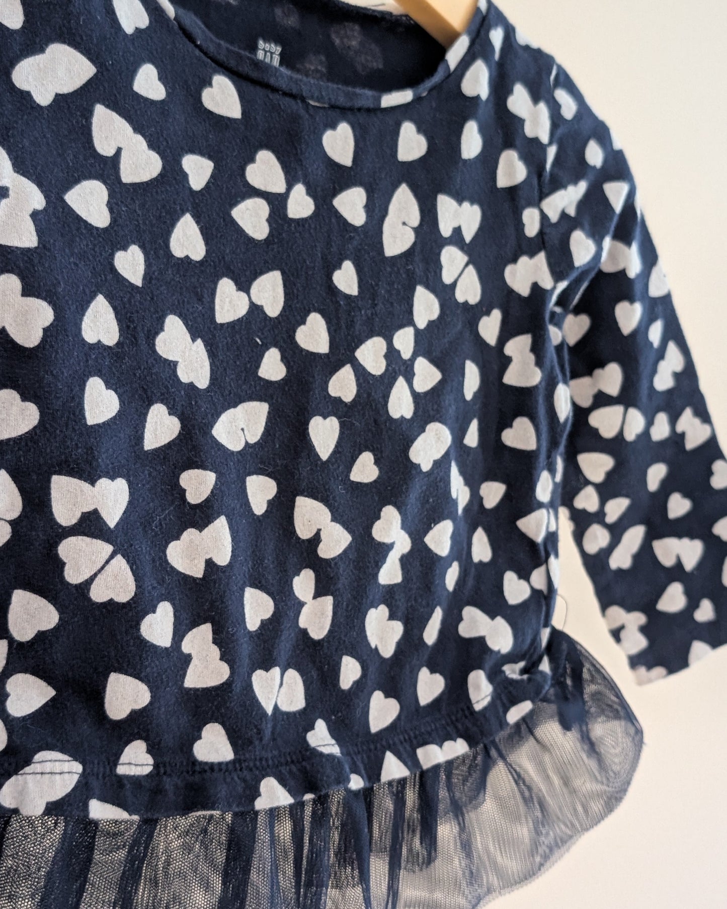 Gap Heart Print Navy Top & Leggings Set - 18-24M